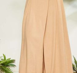 Mittoshop Wrap Pleating Detail Wide Leg Pants