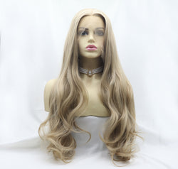 13*3" Lace Front Wigs Synthetic Long Wavy 24" 130% Density
