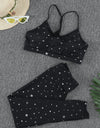 Star Print Sports Bra and Leggings Set