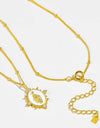 18K Gold-Plated Spring Ring Closure Pendant Necklace