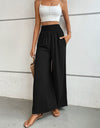 Wide Waistband Relax Fit Long Pants