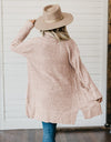 High-Low Open Front Cardigan with Pockets