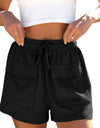 Drawstring High Waist Shorts with Pockets