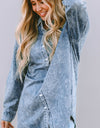 Button Up Dropped Shoulder Denim Top