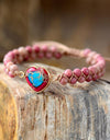 Handmade Heart Shape Natural Stone Bracelet