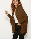 Open Front Batwing Sleeve Cardigan