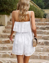 Devine Strapless Layered Smocked Romper