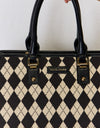 David Jones Argyle Pattern PU Leather Handbag