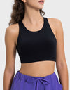 Cutout Round Neck Active Tank