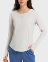 Round Neck Long Sleeve Sport Top