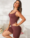 Scoop Neck Wide Strap Active Romper