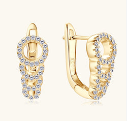 Moissanite 925 Sterling Silver Earrings