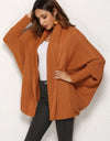 Open Front Dolman Sleeve Longline Cardigan