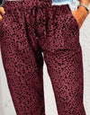 Double Take Leopard Print Joggers with Pockets