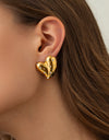 Heart Shape 18K Gold-Plated Zircon Earring