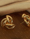 18K Gold-Plated Geometric Stud Earrings