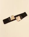 Geometric Buckle Elastic Wide Belt