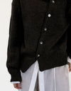 Dropped Shoulder Buttoned Cardigan