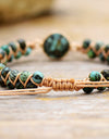 Handmade Beaded Copper Bracelet