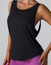 Crisscross Round Neck Active Tank