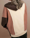 Plus Size Color Block Long Sleeve Hoodie