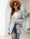Button Up Drop Shoulder Long Sleeve Cardigan