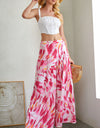 Printed High Waist Wide Leg Pants