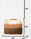 Fame Color Block Double-Use Braided Tote Bag