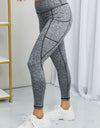 Rae Mode Full Size Heathered Wide Waistband Yoga Leggings