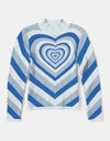 Heart Mock Neck Long Sleeve Sweater