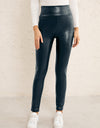 PU High Waist Straight Pants