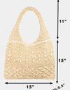 Fame Straw Braided Tote Bag