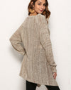 One-Button Tassel Tie Asymmetrical Hem Cardigan