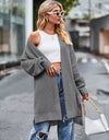 Long Sleeve Waffle-Knit Cardigan