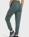 Elastic Waist Yoga Joggers with Pockets