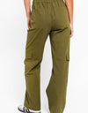 Le Lis High Waisted Wide Leg Cargo Pants with Pockets