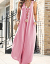 Lovelet Pocketed Scoop Neck Wide Leg Jumpsuit