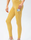 Full Size Slim Fit High Waist Long Sports Pants with Pockets