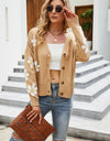 Flower Pattern Button Front Cardigan