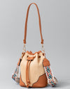 Straw Braided Adjustable Strap Bucket Bag