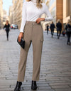 High Waist Straight Pants