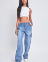 YMI Jeanswear High-Rise Straight Cargo Jeans