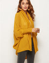 Open Front Batwing Sleeve Cardigan