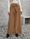 Tied High Waist Wide Leg Pants