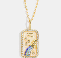 Rhinestone Constellation Pendant Copper Necklace