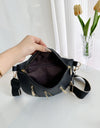 PU Leather Multi Zipper Shoulder Bag