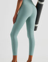 Wide Waistband Sports Leggings with Pockets