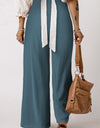 Smocked High Waist Wide Leg Pants