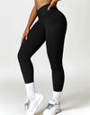 Twisted High Waist Active Pants with Pockets