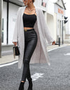 Dropped Shoulder Long Sleeve Cardigan with Pocket